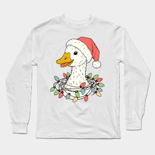 Funny Goose Gift Men Women Kids Silly Goose Ugly Christmas Long Sleeve T-Shirt